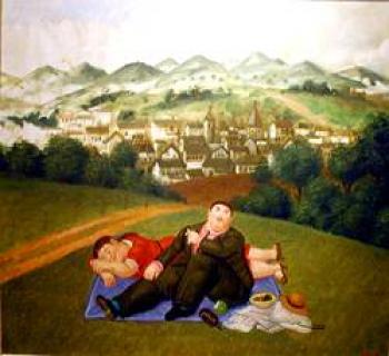 Fernando Botero : Fernando Botero painting